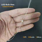 2Pack Battery Fairy Lights, Total 78Ft 240LED, Battery Operated Fairy Lights with Remote and Timer, RGB Color Changing String Lights/Twinkle Lights for Bedroom Indoor Christmas Decoration