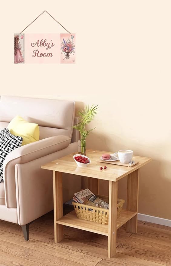 Personalized Name Sign Girl and Flowers Decor For Girls Room Baby Nursery Kids Bedroom Wood Plaque Hanging Wall Art Decor For Boys Room