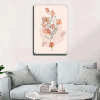 Metal Tin Signs Abstract Floral Line Art Poster Suitable for Home Bar Cafe Farmhouse Decoration8x12inch Tin Sign