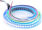 BTF-LIGHTING WS2812B IC RGB 5050SMD Pure Gold Individual Addressable LED Strip 3.28FT 144LED 144Pixel/m Flexible Full Color IP67 DC5V for DIY Chasing Color Project(No Adapter or Controller)