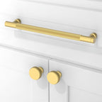 10 Pack Brushed Gold Knurled Cabinet Pulls 7.5 Inch(192mm) Kitchen Cabinet Handles Solid Zinc Alloy Cabinet Hardware Drawer Pulls