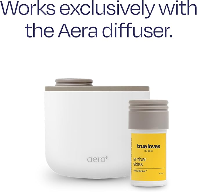 Aera True Loves Amber Skies - Deodorizing Home Fragrance Scent Refill for Pet Odor - Notes of Amber, Iris & Red Honeysuckle - 12.5mL - For Use With Aera Diffuser (Sold Separately)