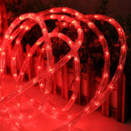 50ft 360 LED Waterproof Rope Lights, 110V Connectable Indoor Outdoor Red Led Rope Lights for Outside, Deck, Patio, Pool, Camping, Bedroom Decor, Landscape Lighting and More (Red)