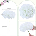 AVIVIHO Hydrangea Artificial Flowers Bulk (Not Squished,Realistic) 10pcs White Fake Hydrangeas Silk Flowers with Stems for Home Wedding Party Table DIY Project Floral Bouquet Garlands Decoration