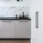 Ravinte 3 Pack Black Matte Cabinet Pulls and Handles - 18 Inch Square, Drawer Pulls, Kitchen Cabinet Hardware