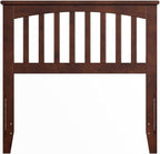 AFI, Mission Twin Solid Wood Headboard with Attachable Charger, Walnut