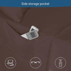 Deep Pocket Twin Sheets Set for Kids Air Mattress - Extra Deep Pocket Twin Sheet Sets - 3Pcs Side Storage Pocket Fitted Sheet & Pillowcases Easily Fits 16in to 24in Pillow Top Bed Mattress - Brown