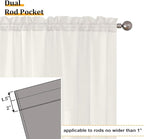 Aiyufeng Voile Sheer Ivory Curtains - Transparent Light Weight Soft Window Treatment Curtain Panels with Rod Pocket Top for Patio Door/Living Room (W59 x L96, 2 Panels), Ivory