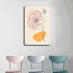 Metal Signs Abstract Flower Line Art Suitable for Home Bar Cafe Farmhouse Decoration8x12inch Tin Sign