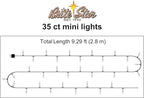 Brite Star 35 Lt Straight Line Lights, Clear, Green Wire