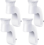 4 Pack Wall Fragrance Plug in Compatible with Bath and Body Works WallFlower Fragrances, ETL Certified, Rotatable, Precise Scent Control Fragrance Diffuser Plug for Home, Office (White)