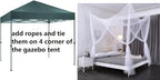OctoRose Four Post Mosquito Net for Bed Canopy -Fits Queen, King, California King Beds-Indoor & Outdoor Use- SageGreen