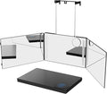 3-Way Mirror with LED Lights for Self Hair Cutting – Adjustable, Portable, 360-Degree View