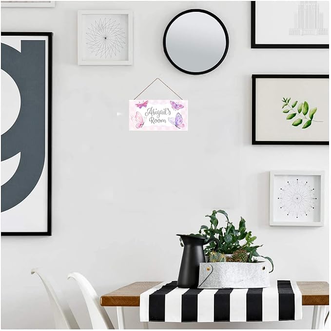 Personalized custom name signs for kids room wooden butterfly wall decor for girls bedroom Baby Nursery Little Man Cave
