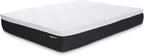 Amazon Basics Gel Memory Foam Mattress, Firm, Cooling, Queen Size Mattress, CertiPUR-US® Certified Foam, 80 x 60 x 12 inches, White/Dark Gray