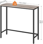 HOOBRO 2 Pack Narrow Sofa Console Table, 29.5" Small Entryway Table, Thin Display Shelf, for Hallway, Bedroom, Living Room, Foyer, Greige and Black BG75XGP201