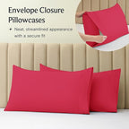 LuxClub 4 PC Sheet Set Bed Sheets Deep Pockets 16" Eco Friendly Wrinkle Free Cooling Machine Washable Hotel Bedding Silky Soft - Red King