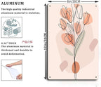 Metal Tin Signs Abstract Floral Line Art Poster Suitable for Home Bar Cafe Farmhouse Decoration8x12inch Tin Sign
