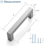Ravinte 20 Pack Brushed Nickel Kitchen Cabinet Handles 3-1/2 Inch Cabinet Pulls Square Kitchen Hardware for Cabinet Drawer Pulls Drawer Handles Come with Screwdriver