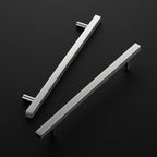 Ravinte Brushed Nickel Cabinet Handles 15 Pack 8 inch Satin Nickel Square Cabinet Pulls Silver Hardware for Kitchen Cabinets 11 inch Overall Length Stainless Steel Drawer Pulls