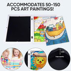 4-Pack Kids Artwork Frames Changeable - Kids Art Frame,Artwork Frames for Kids Art,Children Art Projects Kids Art Frames,8.5x11 Picture Frame for Display Kid Art work,With Storage(White)