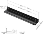 Ravinte Hardware 8 Pack Black Cabinet Handles, 7.8 Inch (200mm) Finger Edge Pulls, 6-1/4 Inch Hole Center, Finger Pulls for Cabinets