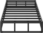 10 Inch High Profile Twin Box Spring Heavy Duty Metal Box Spring Twin with Fabric Cover, Sturdy Mattress Foundation, Easy Assembly, Noise Free, Black