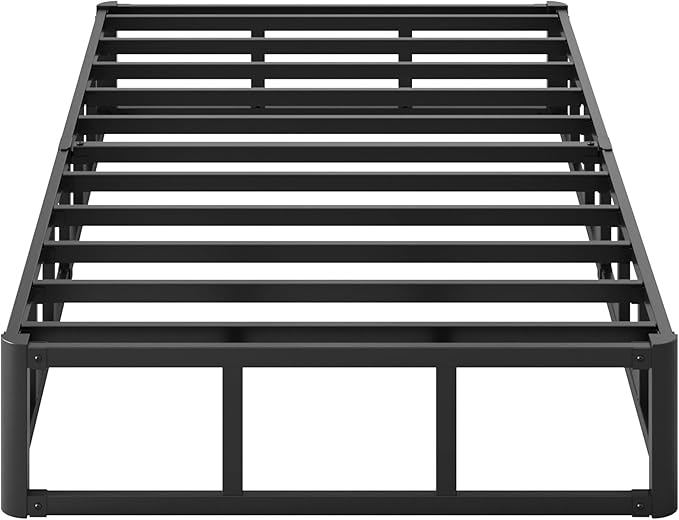 10 Inch High Profile Twin Box Spring Heavy Duty Metal Box Spring Twin with Fabric Cover, Sturdy Mattress Foundation, Easy Assembly, Noise Free, Black