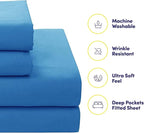 Sweet Home Collection 5 Piece Comforter Set Bag Solid Color All Season Soft Down Alternative Blanket & Luxurious Microfiber Bed Sheets, Mediterranean, Twin