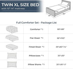 HEVUMYI Rose Gold Twin-XL Comforter Set - 5-Piece All Season Bed in a Bag Twin-XL, Ultra Soft Bedding Set with Comforter, Flat Sheet, Fitted Sheet, Pillowcases, Pillow Shams