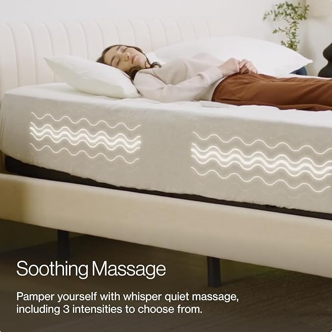 Nectar Premier Full Adjustable Base & 13” Mattress (New Version) - Head & Foot Incline - Medium Firm Memory Foam - Cooling Upgrade - 3 Massage Settings - 365-Night Mattress Trial & Forever Warranty