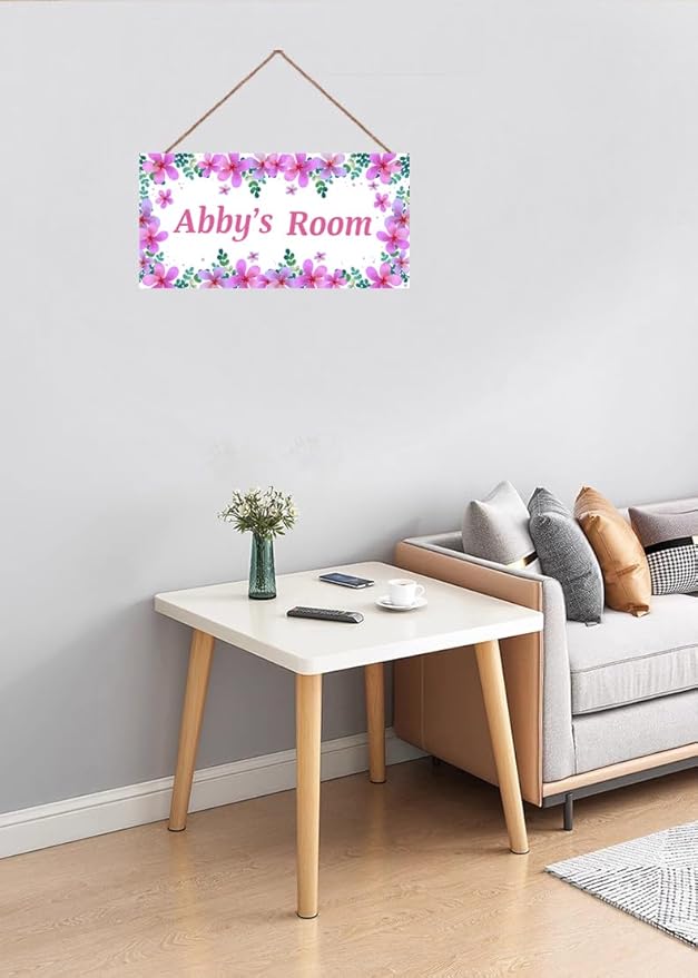 Personalized Sign Flowers Room Décor Kids Room Decor, Planet Theme Little Man Cave Wall Art Decor for Nursery, Door Decor for Toddler Baby Boys Room