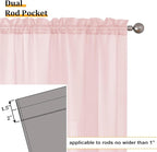 Aiyufeng Blush Pink Sheer Curtains 90 Inches Long 2 Panels Set, Light Filtering Soft Airy Voile Rod Pocket Baby Pink Sheer Window Drapes for Bedroom Living Room, Each 42Wx90L Inches