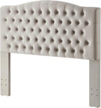 24KF Upholstered Tufted Button Velvet Headboard,Comfortable Fashional Headboard Queen/Full Size,Taupe