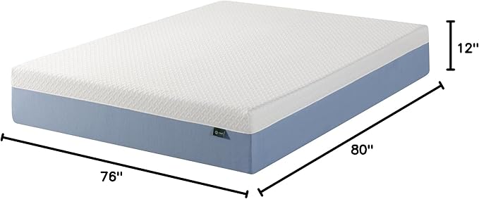 ZINUS 12 Inch King Cooling Essential Memory Foam Mattress [NewVersion], Fiberglass Free, Medium Feel, Breathable Cooling Layers, Certified Safe Materials