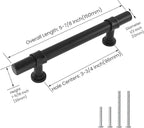 goldenwarm 15 Pack Black Cabinet Pulls 3-3/4 Inch Kitchen Cabinet Handles Black Drawer Handles Modern Dawer Pulls and Knobs Kitchen Hardware for Dresser Bathroom