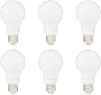 Amazon Basics LED Light Bulbs, Energy Efficient 6W, 40 Watt Equivalent, E26 Standard Base, 2700, Dimmable, 10,000 Hour, Soft White, 6 Count