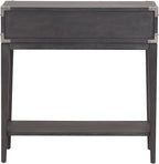 Leick Home 24032 Beckett One Drawer Hall Stand with Shelf for Living Room, Hallway, Entryway, Anthracite/Pewter