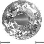 Dynasty 30mm Glass Crystal Dresser Drawer Kitchen Cabinet Door Hardware Knobs Handles - Color | Quantity Choice, Black
