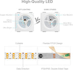 BTF-LIGHTING WS2812B IC RGB 5050SMD Pure Gold Individual Addressable LED Strip 3.28FT 100LED 100Pixel/m Flexible Full Color IP30 DC5V for DIY Chasing Color Project(No Adapter or Controller)