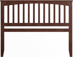 AFI, Mission Queen Solid Wood Headboard with Attachable Charger, Walnut