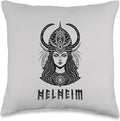 Nordic Vikings Legends Old Norse Mythology Gods Nordic Scandinavian Legends Old Norse Mythology Gods Helheim Throw Pillow, 16x16, Multicolor
