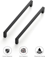 Ravinte 30 Pack Matte Black Cabinet Pulls, 6-1/4 Inch (160mm) Hole Center Slim Kitchen Handles, Square Drawer Pulls for Cabinets & Cupboards, Hardware