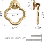 Cupboard Knobs Cabinet Knobs Drawer knobs, Zinc Alloy Gold Knobs for Dresser, Cupboard Knobs for Kitchen, Bathroom (Style C-6)