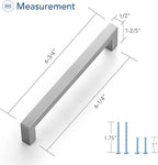 Ravinte 20 Pack Brushed Nickel Kitchen Cabinet Handles 6-1/4 Inch Cabinet Pulls Square Kitchen Hardware for Cabinet Drawer Pulls Drawer Handles Come with Screwdriver