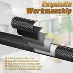 Knurled Cabinet Pulls 6 Pack, 5 Inch Long Cabinet Handles Metal Door Pulls, Kitchen Drawer Pull Knurled Dresser Handles - 3 3/4" Hole to Hole, Black & Gold