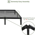 45MinST 14 Inch Reinforced Platform Bed Frame/3500lbs Heavy Duty/Easy Assembly Mattress Foundation/Steel Slat/Noise Free/No Box Spring Needed, California King