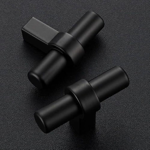 15 Pack Matte Black Cabinet Knobs - Kitchen Cabinet Knobs Black Cabinet Pulls for Kitchen Cabinet Drawer Stainless Steel Dresser Knobs for Cabinet Hardware 2in Length Single Hole T Bar Knbs