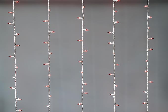 Brite Star 100 Count Mini String Christmas Lights, Red - 22 feet Indoor/Outdoor Christmas Tree Lights with White Wire (Set of 2)