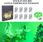 ZGWJ 8 Pack Fairy Lights Battery Operated, 7ft 20 Mini LED Fairy String Lights Silver Wire 3 Modes for DIY, Parties, Wedding, Bedroom, Halloween Christmas Decoration Green